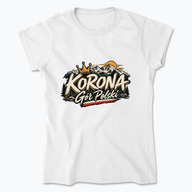 Korona Gór Polski Vintage Mountain Crest - Koszulka damska