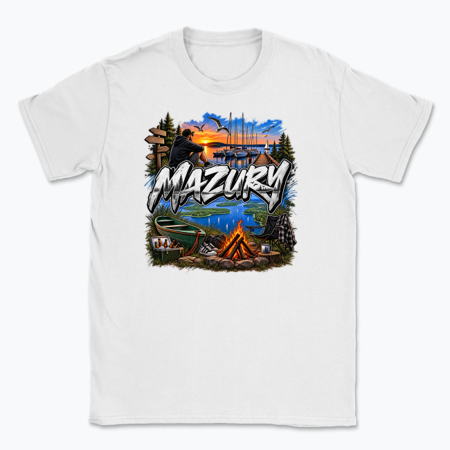 Mazury Sunset Adventure Collage - T-shirt