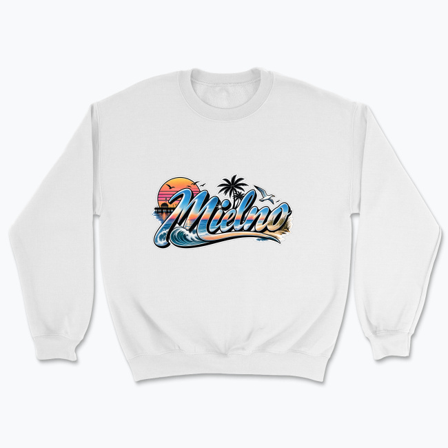 Mielno Retro Beach Sticker - Bluza