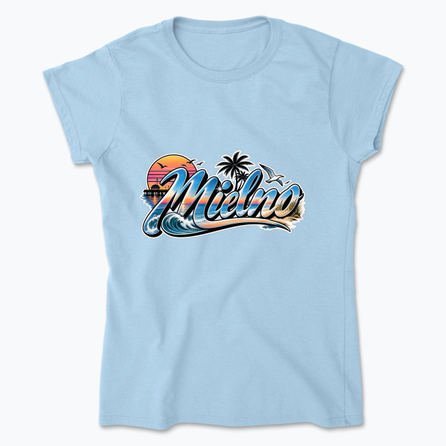 Mielno Retro Beach Sticker - Koszulka damska