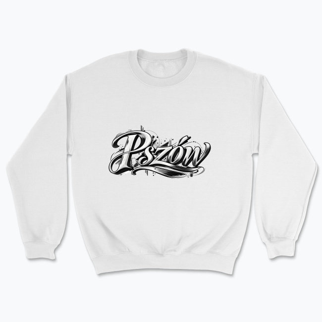 Monochrome Pszów Calligraphy - Bluza