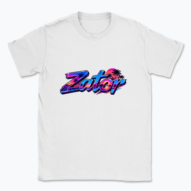 Neon Vaporwave Zator Logo - T-shirt