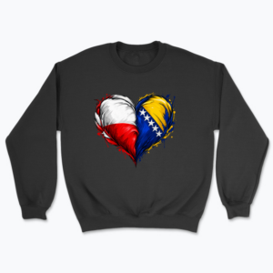 Poland-Bosnia Heart Emblem - Bluza