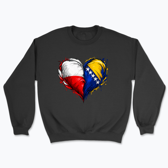 Poland-Bosnia Heart Emblem - Bluza
