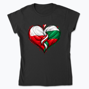 Polish Bulgarian Unity Heart - Koszulka damska