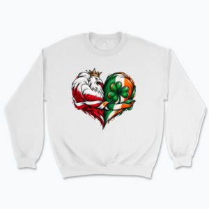 Polish-Irish Friendship Heart Emblem - Bluza