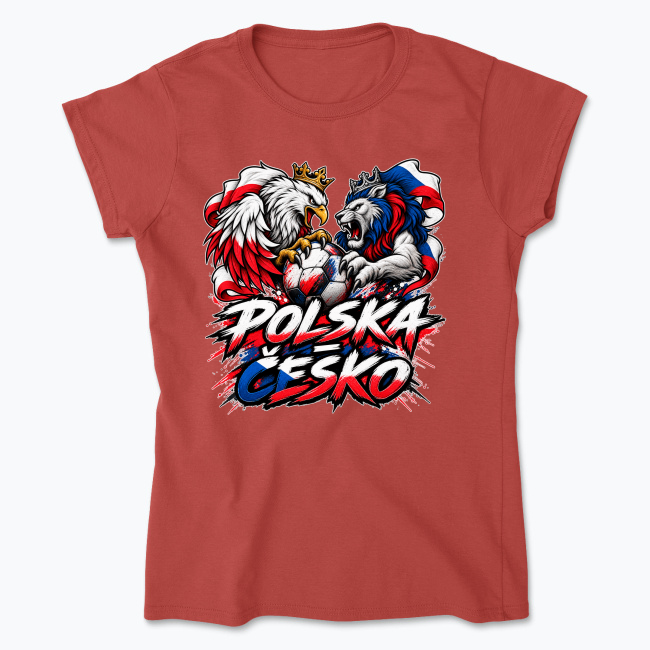 Polska–Česko Football Rivalry - Koszulka damska