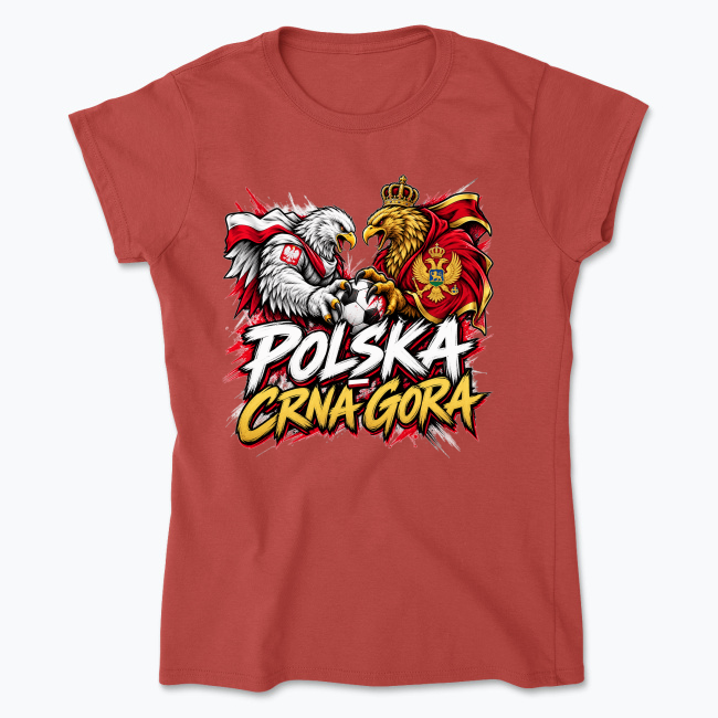 Polska - Crna Gora Eagle Showdown - Koszulka damska