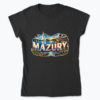 Retro Mazury Lakeside Travel Poster - Koszulka damska
