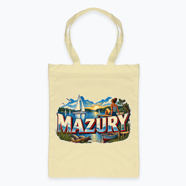 Retro Mazury Lakeside Travel Poster - Torba