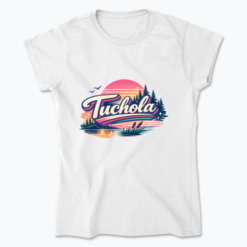 Retro Tuchola Sunset Forest - Koszulka damska