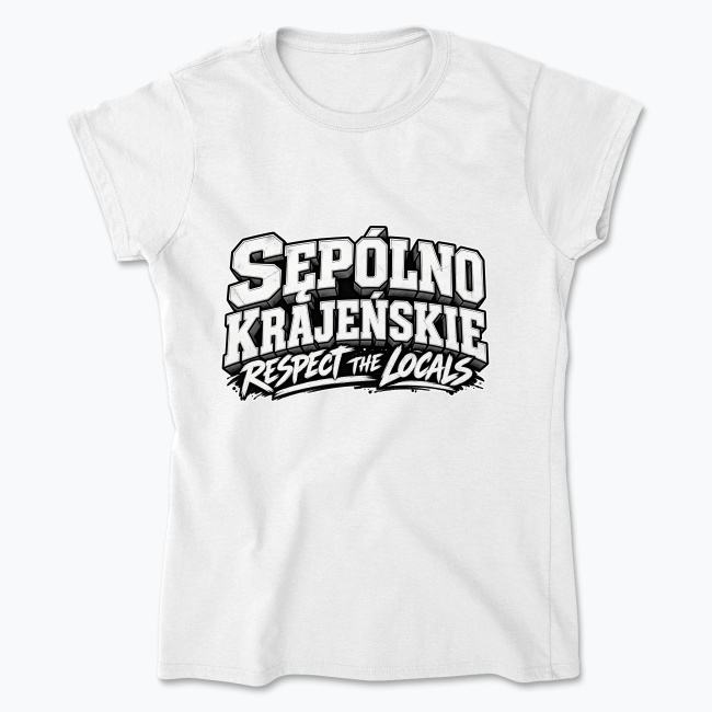 Sępólno Krajeńskie Street Typography - Koszulka damska