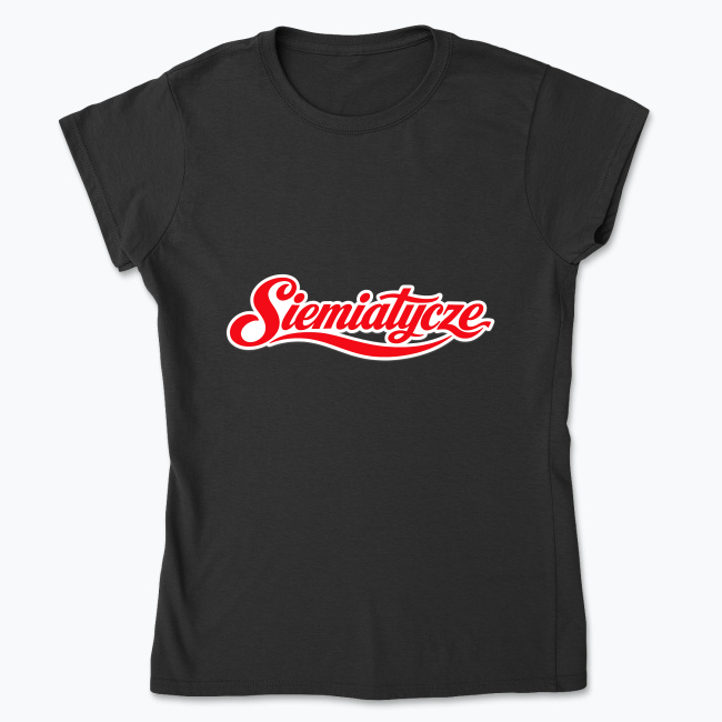 Siemiatycze Red Script - Koszulka damska
