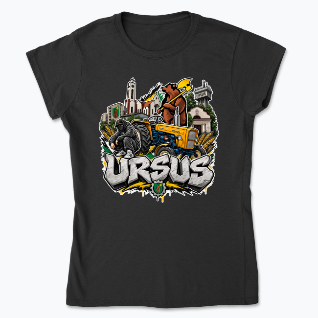 Ursus Graffiti Tractor Collage - Koszulka damska