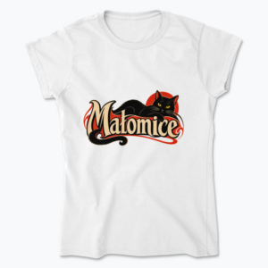 Vintage Małomice Black Cat - Koszulka damska