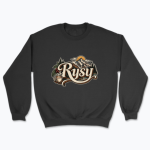 Vintage Rysy Mountain Coffee Badge - Bluza
