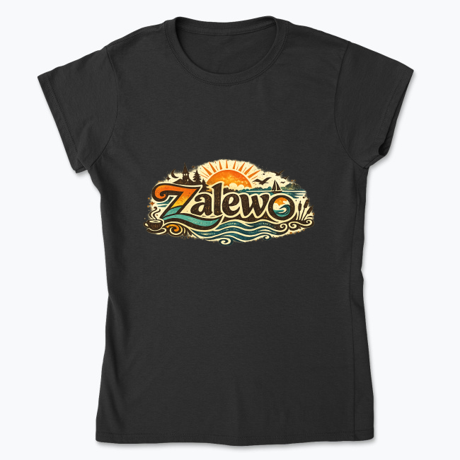 Zalewo Sunset Coffeehouse Art - Koszulka damska