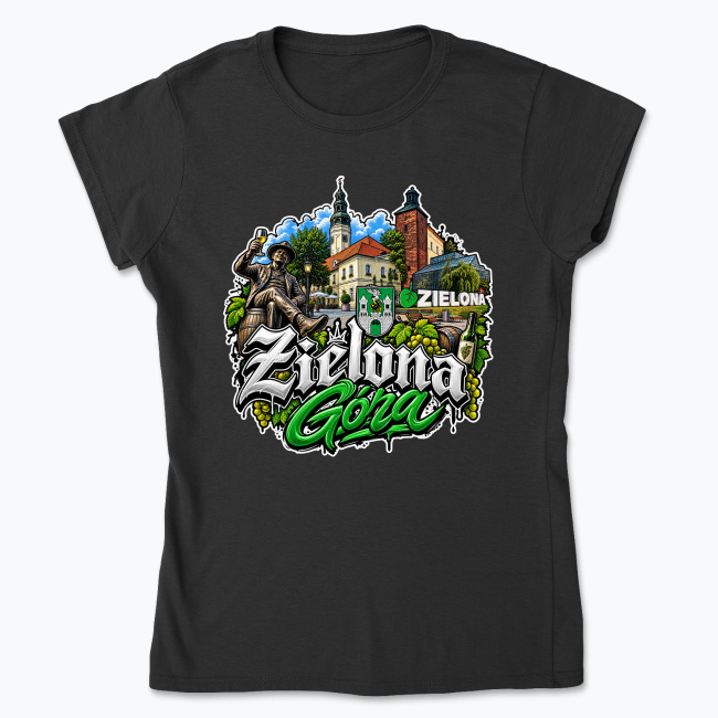 Zielona Góra Kolaż - Koszulka damska