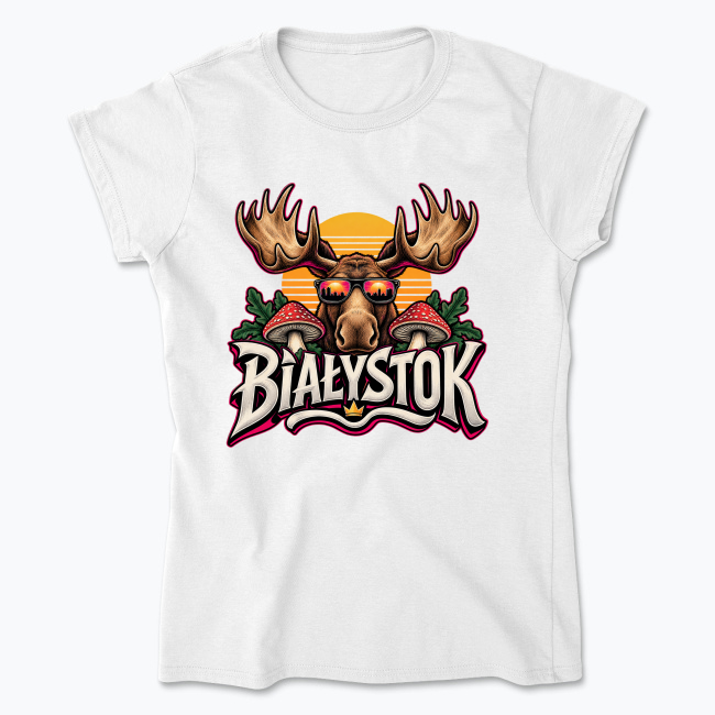 Białystok Neon Moose - Koszulka damska
