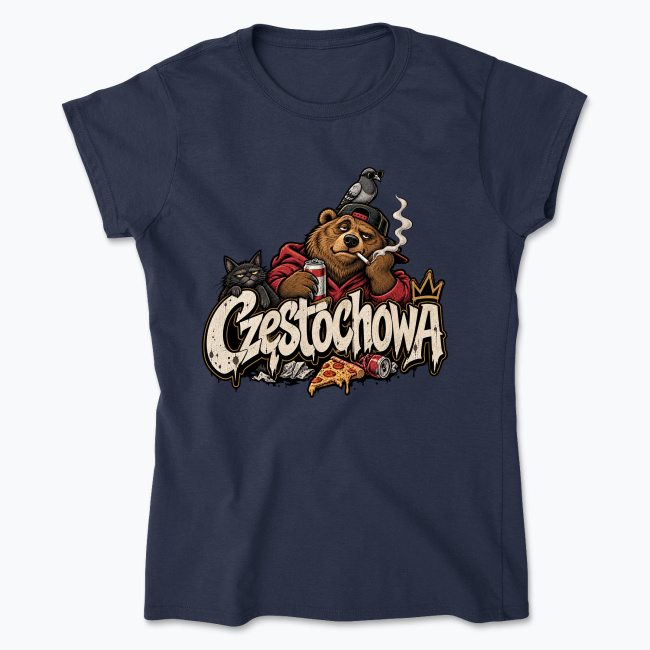 Częstochowa Bear Street-Art - Koszulka damska