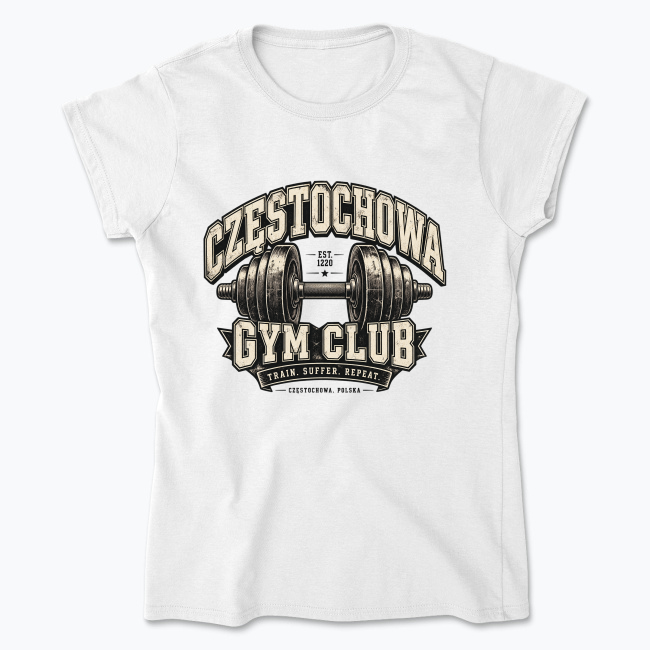 Częstochowa Vintage Gym - Koszulka damska
