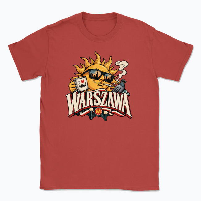 Emblemat warszawskiego słońca - T-shirt