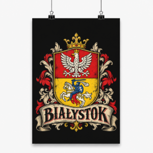 Herb Białegostoku Vintage - Plakat