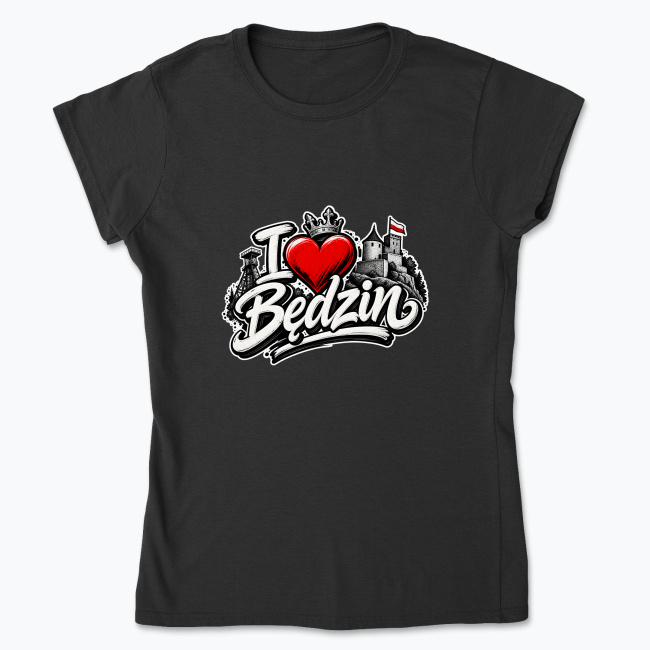 I love Będzin - Koszulka damska