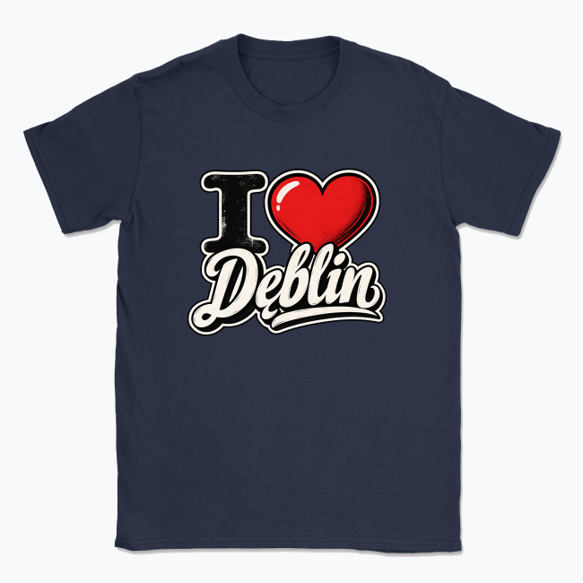I Love Dęblin Retro - T-shirt