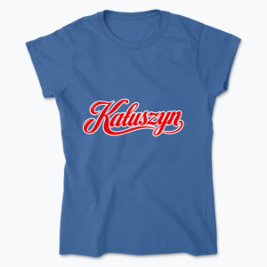 Kałuszyn Red Script Logo - Koszulka damska
