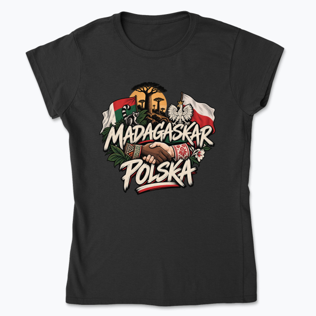 Madagaskar–Polska Friendship - Koszulka damska