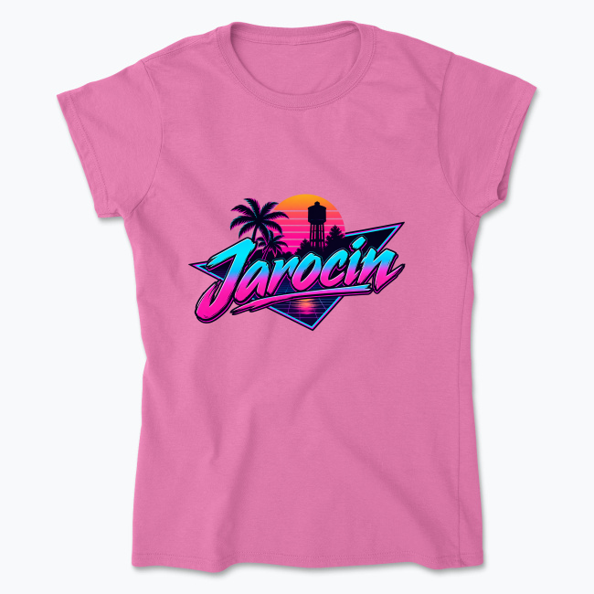 Neon Jarocin Synthwave - Koszulka damska