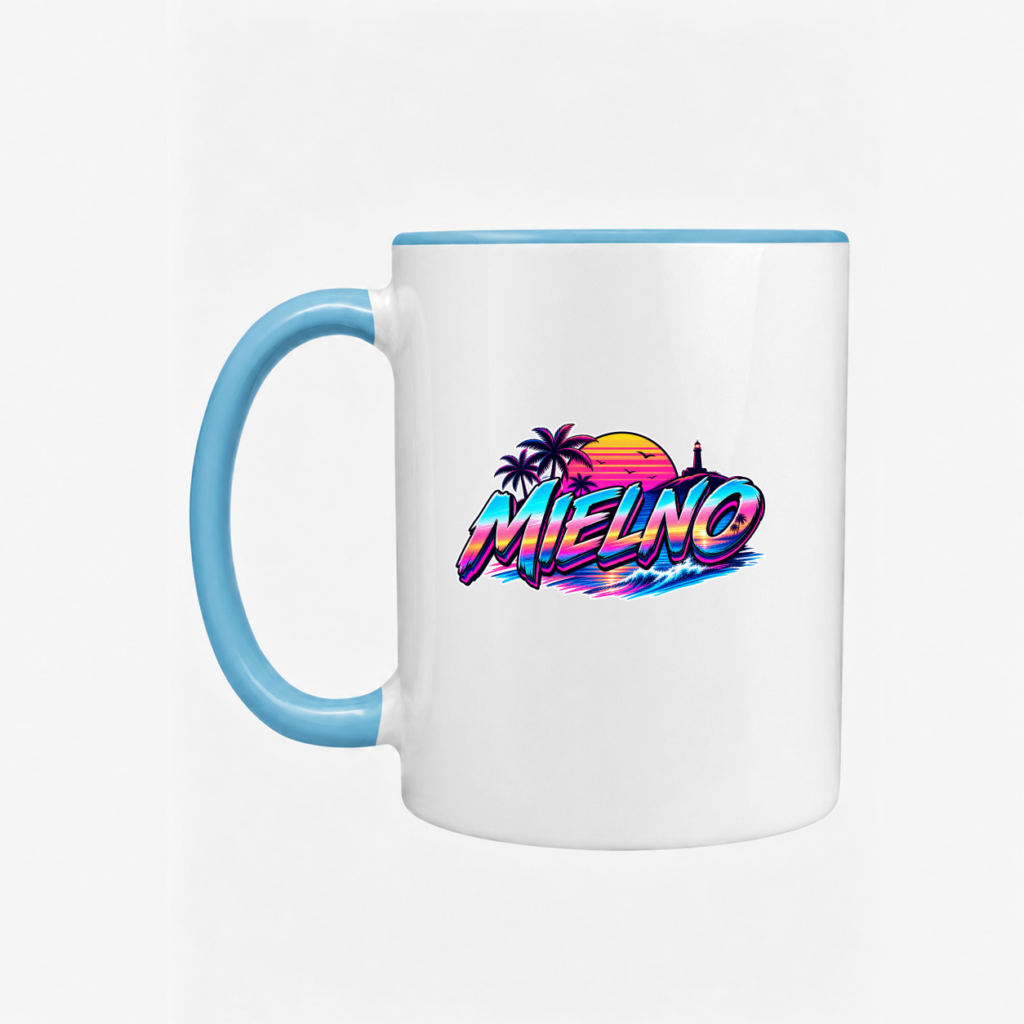 Neonowe logo MIELNO Sunset Beach - Kubek