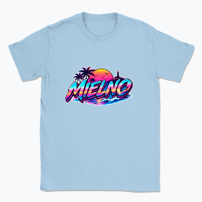 Neonowe logo MIELNO Sunset Beach - T-shirt