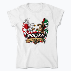 Poland vs UAE Football Emblem - Koszulka damska