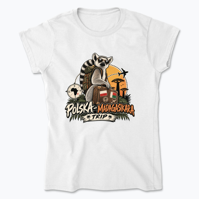 Polska–Madagasikara Lemur Adventure Trip - Koszulka damska