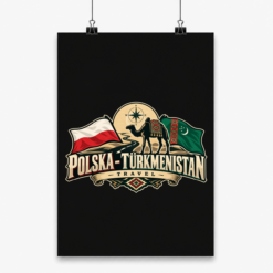 Polska–Türkmenistan Vintage Travel - Plakat