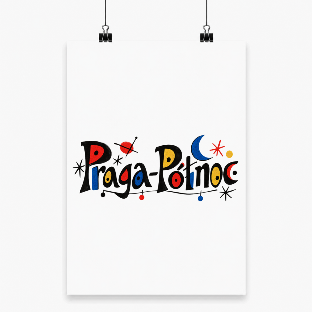 Praga-Północ Miró-Inspired - Plakat