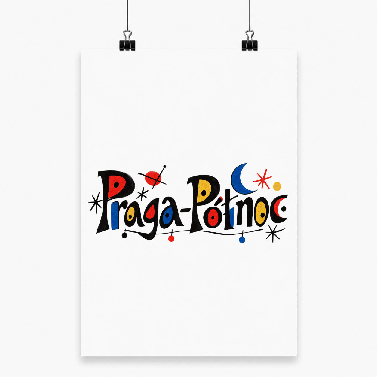 Praga-Północ Miró-Inspired - Plakat
