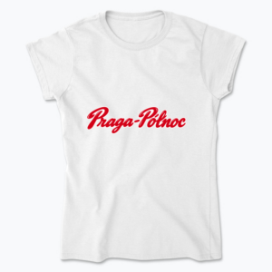 Praga-Północ Red Script - Koszulka damska