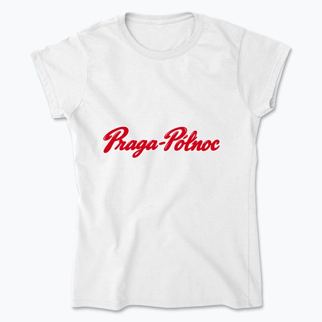 Praga-Północ Red Script - Koszulka damska