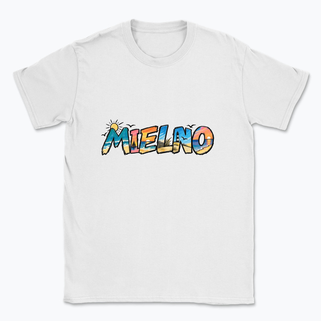 Rysowana plaża MIELNO - T-shirt