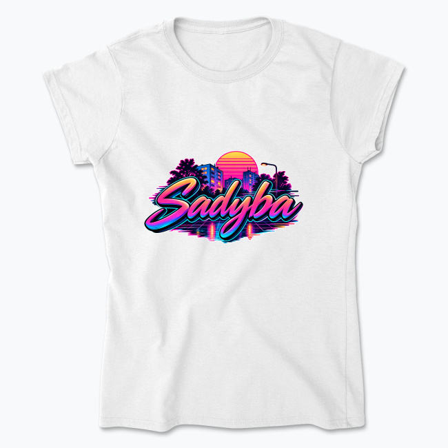 Sadyba Neon Sunset - Koszulka damska