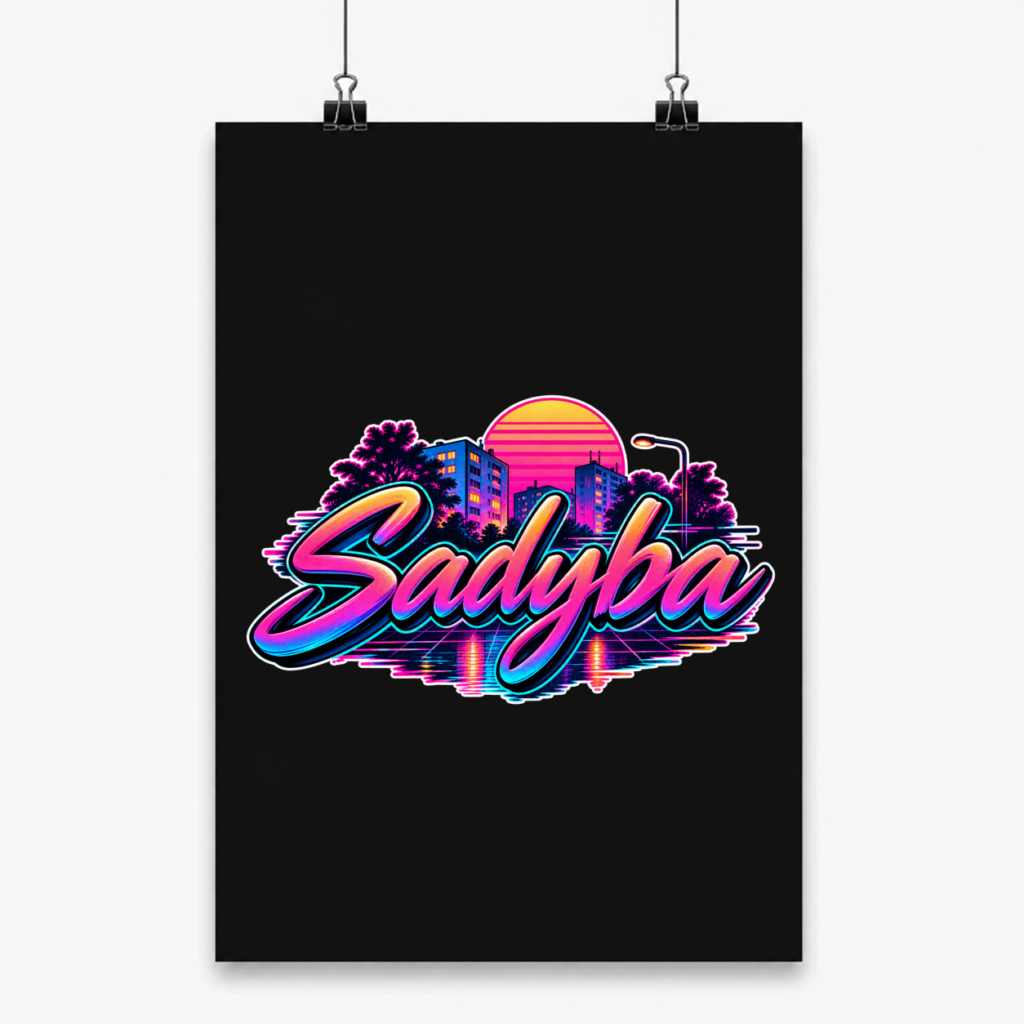 Sadyba Neon Sunset - Plakat