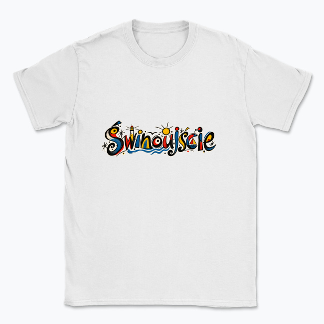 Surrealistyczny napis Nadmorski Świnoujście - T-shirt
