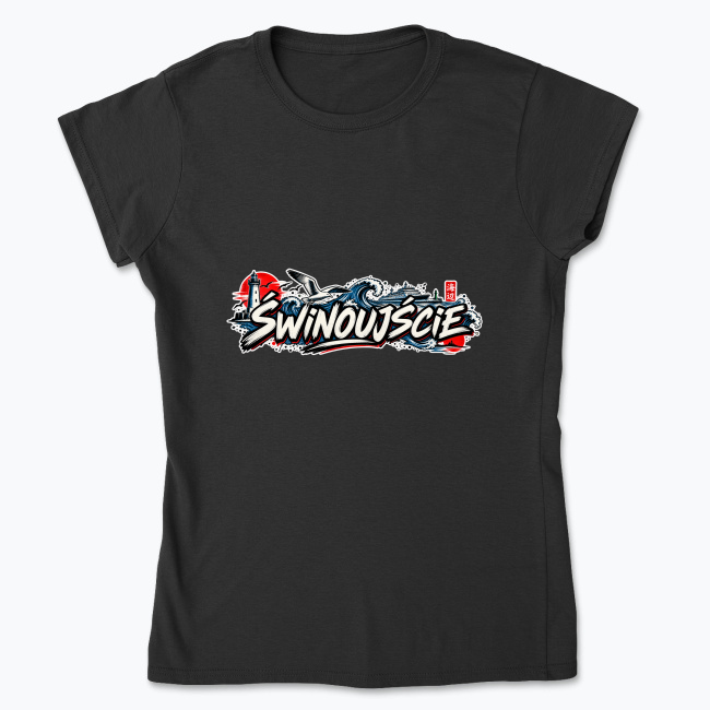 Świnoujście Japan Style - Koszulka damska