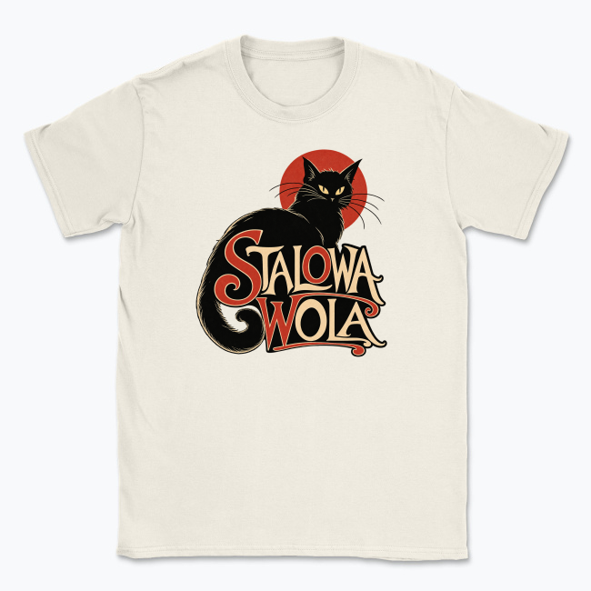 Vintage Black Cat Typography - T-shirt