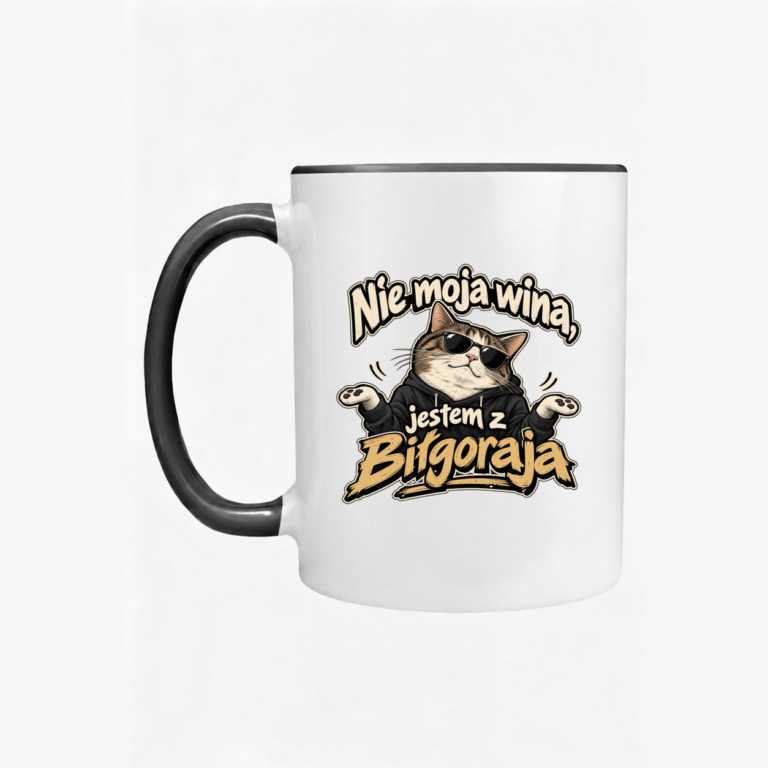 Wzruszający ramionami kot z Biłgoraja - Kubek