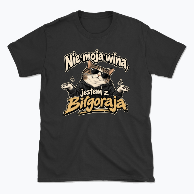 Wzruszający ramionami kot z Biłgoraja - T-shirt