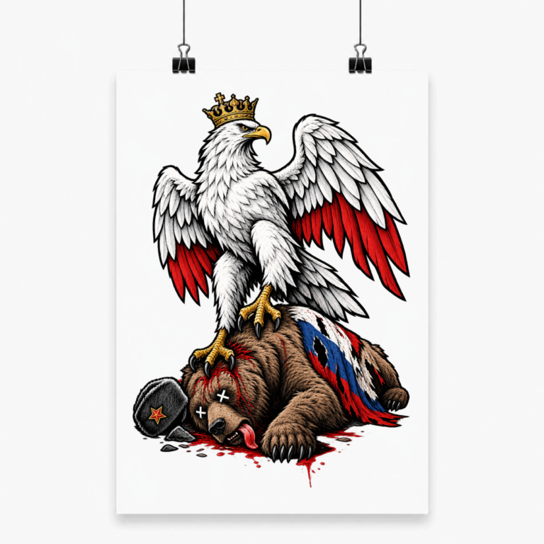 Zwycięski Biały Orzeł, Powalony Niedźwiedź - Plakat